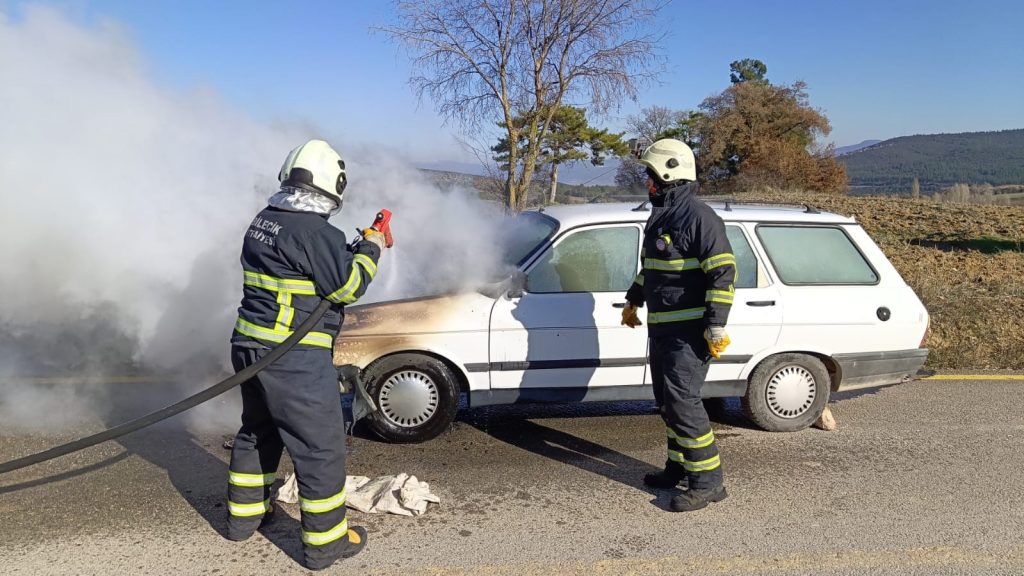 SEYİR HALİNDE BİR ANDA ALEV ALDI