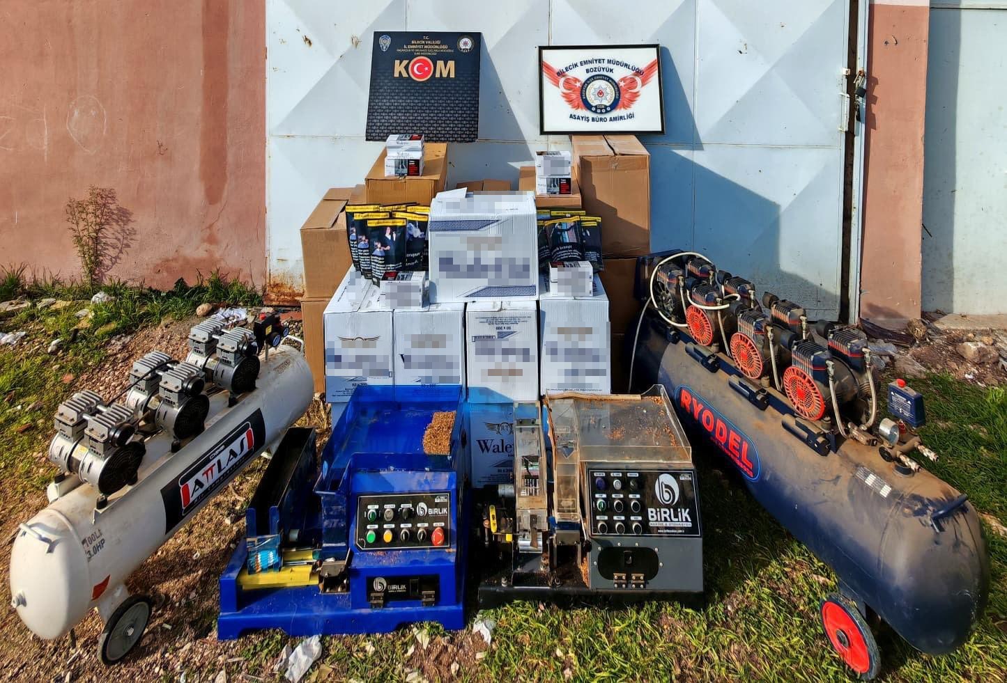 Bilecik’te 98 bin makaron ele geçirildi